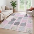 thumbnail image 6 of Addison Rugs Mayfield Premium Machine Washable Transitional Geometric Pink Rectangle Rug, 10' x 14', 6 of 6