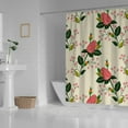 thumbnail image 3 of Coolnut Bath Shower Curtain Liners Elegant Floral Background 60x72in Polyester Waterproof with 12 Curtain Hooks, 3 of 6