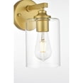 thumbnail image 5 of Living District Mayson 1-Light Iron & Glass Bath Sconce in Brass/Clear, 5 of 7
