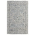 thumbnail image 6 of HomeRoots 566183 8 x 10 ft. Oriental Hand Woven Distressed Rectangle Area Rug with Fringe, Gray, Blue & Taupe, 6 of 7