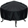 thumbnail image 1 of Housse de Protection Ronde contre le Feu Imperméable Protection UV Polyester Noir pour Barbecue Rond (Diamètre 92 cm, Hauteur 30 cm), 1 of 5