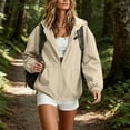 thumbnail image 6 of Juesizh Womens Rain Jacket Zip up Waterproof Coat Comfy Casual Zip up Jackets with Pockets, S-2XL, 6 of 9