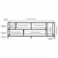 thumbnail image 6 of Evelyn&Zoe Winthrop Rectangular TV Stand with Glass Shelves for TV's up to 75", Blackened Bronze, 6 of 9