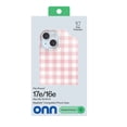 thumbnail image 7 of onn Phone Case for iPhone 17e / 16e / 15 / 14 / 13, MagSafe Compatible - Pink Gingham, 7 of 7