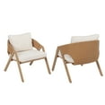 thumbnail image 2 of Christopher Knight Home Wicker Rattan Outdoor Lounge Chair with Cushions, Steel Frame, Grey, 2 of 8