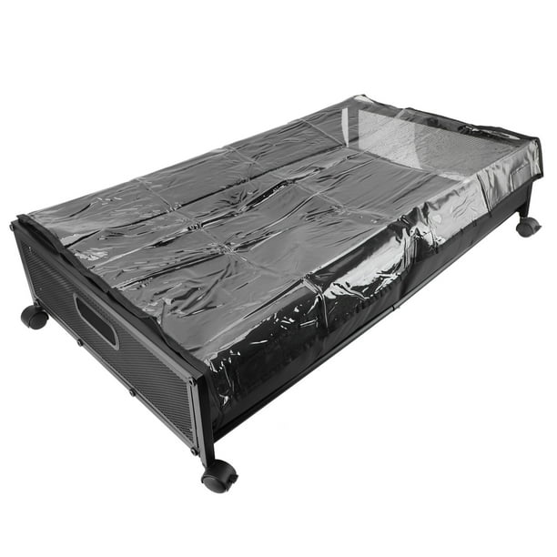 Contenedores De Almacenamiento Debajo De La Cama, Carrito De Almacenamiento De Calzado En La Cama, Cajón De Contenedor Organizador Subvencionado Con Ruedas Y Tapa