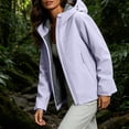 thumbnail image 5 of FRSASU Women's Softshell Hooded Jacket Full Zip Water Resistant Windproof Lightweight Outdoor Coat with Pockets Purple, 5 of 9