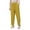 Yellow, variant on lmcalzta Joggers for Women Elastic High Waist Stretch Loose Flowy Soft Cotton Casual Pants Summer Trousers
