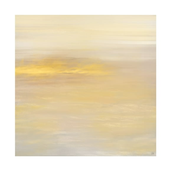 Canvas Wall Art - Line and Brush 'Fire's Horizon Lights' Wall Art for Living Room, Bedroom, or Office Décor by Trademark Fine Art - 14 x 14 Inches