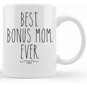 Bonus Mom Gift Mug L Stepmom, Second Mother L Mothers Day, Birthday, Christmas L Minimalist Custom Name Coffee Cup W Gift Wrapping Options, Mother's Day Gifts For Mom From Son, Kids, Gift For Mom, Fu