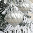 thumbnail image 4 of Dongrere Shatterproof Onion-Shaped Christmas Ball Ornaments - Set of 3 Colorful Plastic Hanging Decorations for Trees and Holiday Parties, 4 of 6