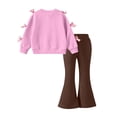 thumbnail image 4 of Mooqilaa Girls Outfit Sets, 2 Piece Fashion Spring Fall Long Sleeve Girls Clothing Sets Coffee Size 5-6 T, 4 of 7