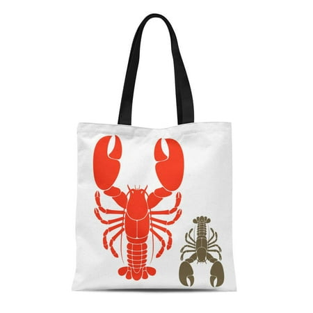 KDAGR Canvas Bag Resuable Tote Grocery Shopping Bags Red Claw Lobster Seafood Sea Restaurant Crustacean Delicacy Meat Tote