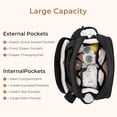 thumbnail image 4 of Bolsa de pañales Telena Travel Crossbody de gran capacidad negra, 4 of 9