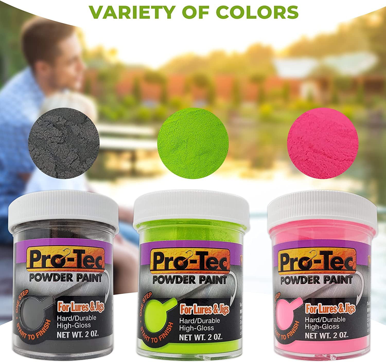One Pound Can of Pro-Tec Lure Powder Paint, Cheaper by the Pound!!! Fishing  Lure Paint, Jig Head Fishing Paint (Green Chartreuse 1LB)