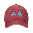 thumbnail image 1 of ZICANCN Adjustable Baseball Cap Women, Funny Monster Cute Shush Hats for Men Adult Washed Cotton Denim Baseball Caps Fashion, Red, 1 of 6