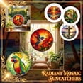 thumbnail image 2 of Stained Glass Style Suncatcher Window Hanging Acrylic Puzzle Ornament 8 Inch Round Light Catcher Decorative Hanging Sign for Home Window Porch Patio 1 Pack, 2 of 8
