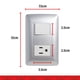 thumbnail image 3 of KIT 2 PLACAS CON 1 APAGADOR Y 1 CONTACTO SILVER Sanelec SILVER 4497, 3 of 5
