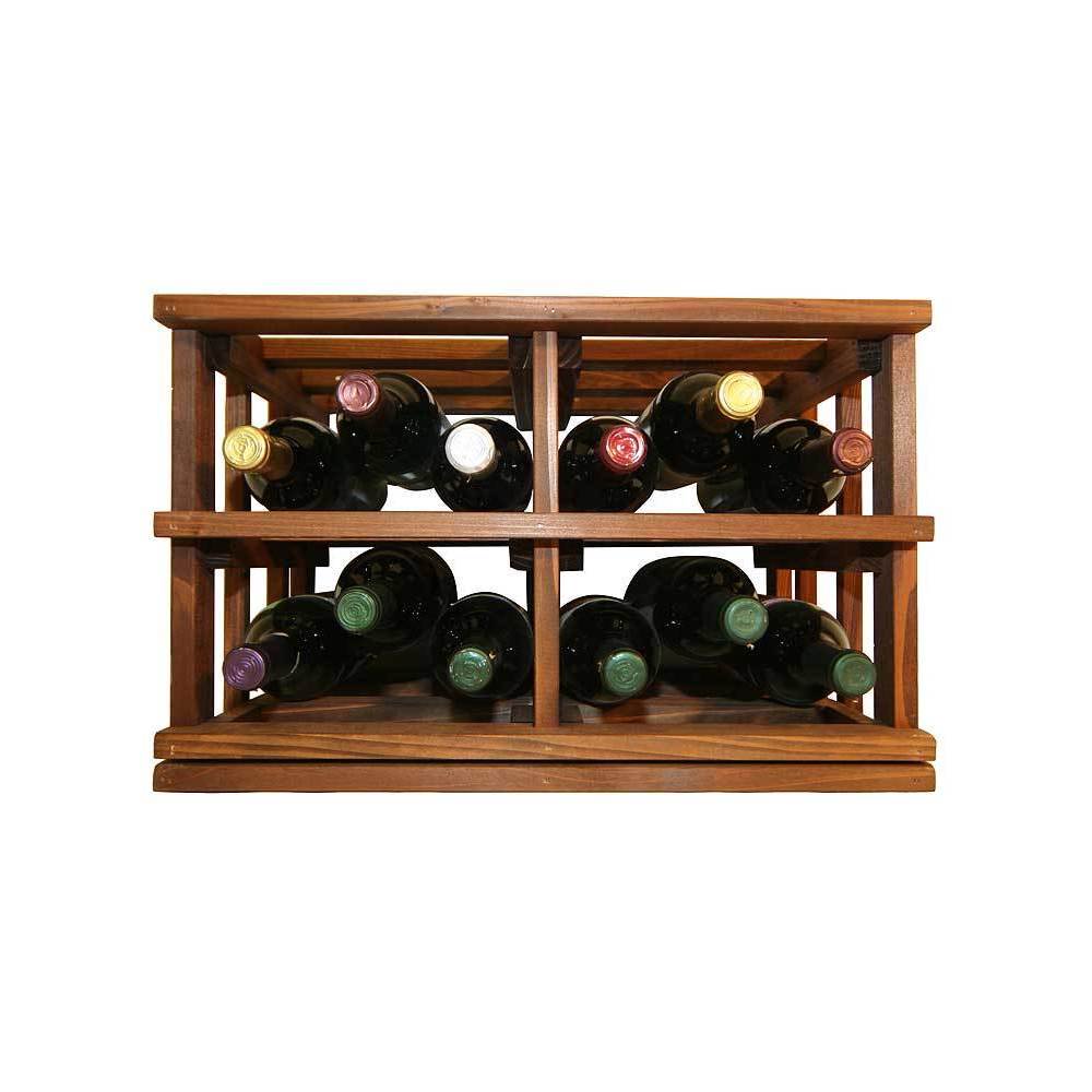 Wine Cellar Innovations MiniStack Series Stackable Bottle Bin Dark