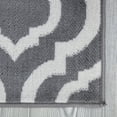 thumbnail image 6 of Ottomanson Diagona Moroccan Trellis 7x10 Area Rug, 6'7" x 9'3", Gray/Ivory, 6 of 6