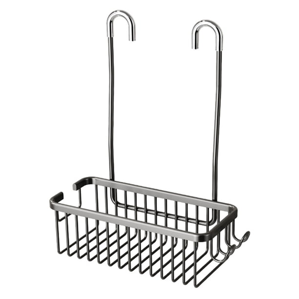 Estante de ducha Bewildely de baño de Acero inoxidable con percha gris