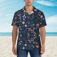 thumbnail image 2 of Kll Men'S Hawaiian Shirt Short Sleeve Button Down Beach Shirts-Colorful Flowers, 2 of 7