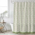 thumbnail image 6 of Green Floral Shower Curtain Set - Extra Long 72" x 96" Washable Bathtub Curtain with 12 Hooks, Spring Flowers Waterproof Fabric Stall Shower Curtains for Bathroom/Bathtub Décor, 6 of 6