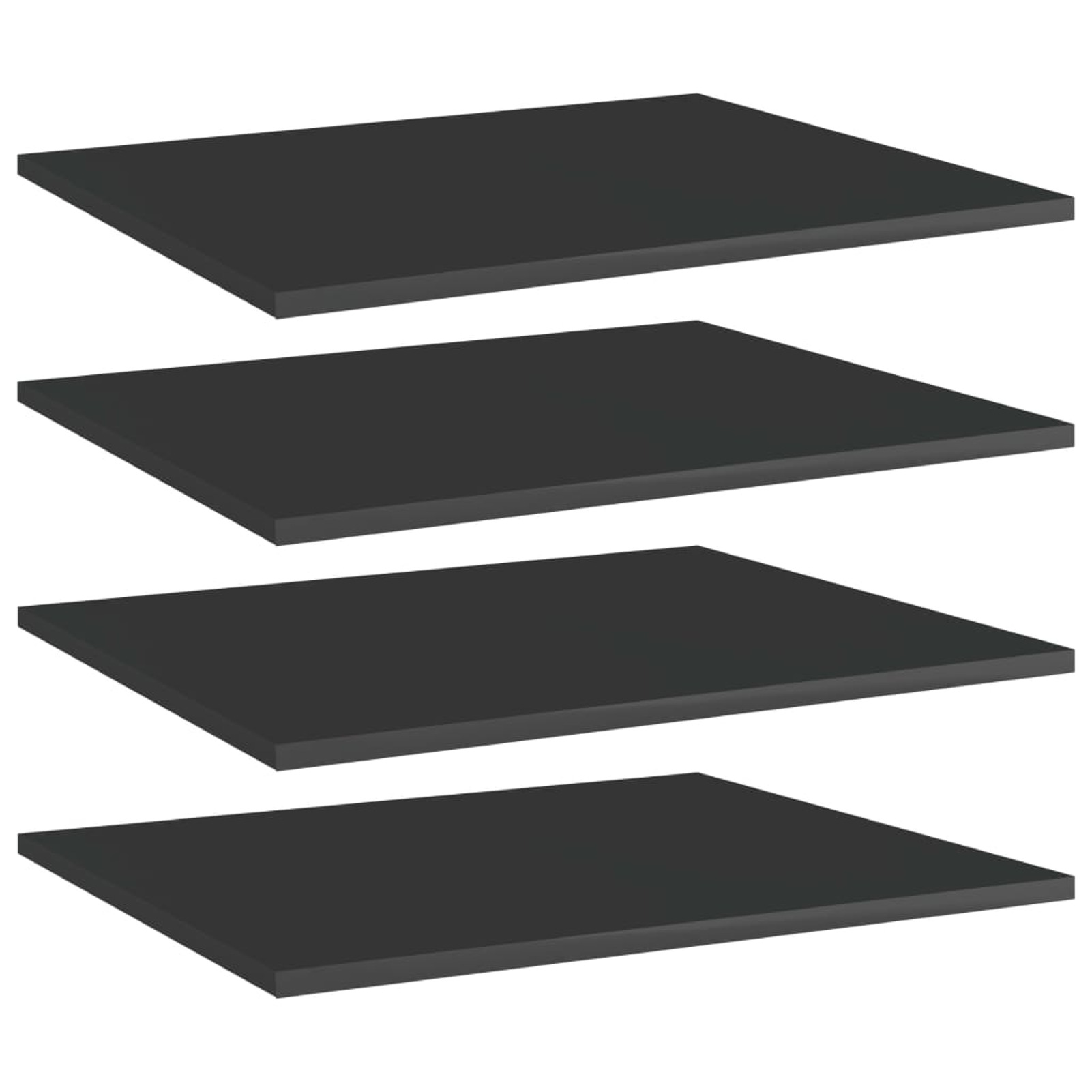 Anself 4 Piece Bookshelf Boards, Engineered Wood Replacement Panels, Display Stand Shelves for