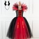 thumbnail image 5 of Vestido largo de bruja para niñas y niños para Halloween, regalo, tocado, vestido de malla de rendimiento, vestido de princesa para festival de fantasmas, 5 of 6
