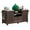 Brown, variant on 66.5" Outdoor Grill Cart, Solid Wood Kitchen Island with Stainless Steel Top, Drawer, Compatible with up to Large Big Green Egg, Kamado, Joe for Barbecue Outdoor Gathering（Black ）