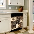 thumbnail image 3 of Brown paisley patchwork design Dishwasher Magnet Cover Decorative Sticker for Home Cabinet Kitchen 23" x26", 3 of 5