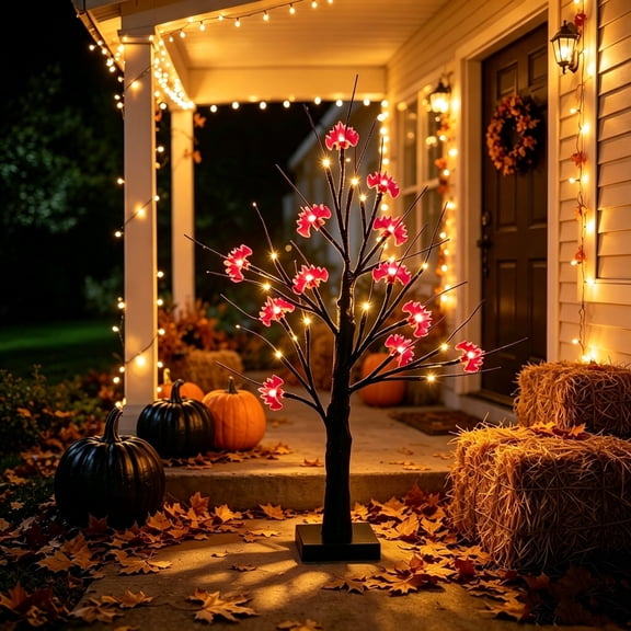 Ouuluon Halloween Tree, Easy-Use Versatile Artificial Tree, Durable Halloween Decorations for Indoor Party Home