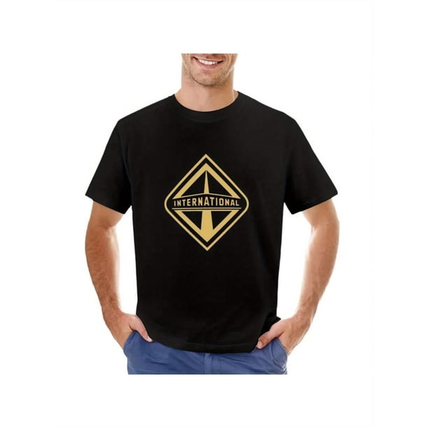 Camiseta con el logotipo de TRUCK-INTERNATIONAL, negra, para fanáticos del deporte, para hombres, tallas grandes, para adultos, hombres, mujeres, adolescentes, jóvenes