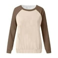 thumbnail image 6 of kytmyeq Women's Fashion Casual Round Neck Long Sleeve Print Raglan Sleeve Sweatshirt Top, 6 of 7