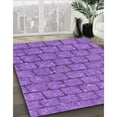 thumbnail image 2 of Ahgly Company Indoor Square Patterned Heliotrope Purple Area Rugs, 7' Square, 2 of 6