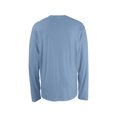 thumbnail image 3 of WTOBBY Men's V-Neck Loose Casual Long Sleeve Shirt, Fashionable Top with Comfort Fit and Modern Design for Relaxed and Stylish Daily Wear,Sky Blue L, 3 of 3