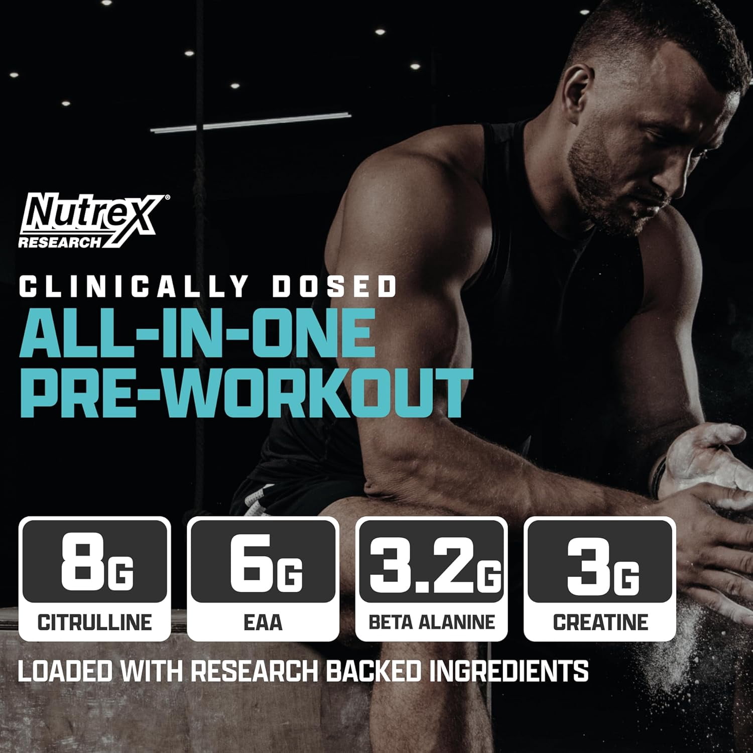 Nutrex Research Outlift Clinically Dosed Pre Workout Powder with Creatine, 8G Citrulline, BCAA - Energy, Performance, Pump Preworkout Supplement for Men & Women (22 Servings, Miami Vice)
