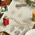 thumbnail image 3 of Jbralid Stripes Pine Trees Merry Christmas Table Runner, Winter Xmas Holiday Kitchen Dining Table Decoration for Home Party Decor 13x72 Inch, 3 of 5