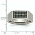 thumbnail image 7 of Titanium Polished and Brushed Black CZ Ring, 7 of 7