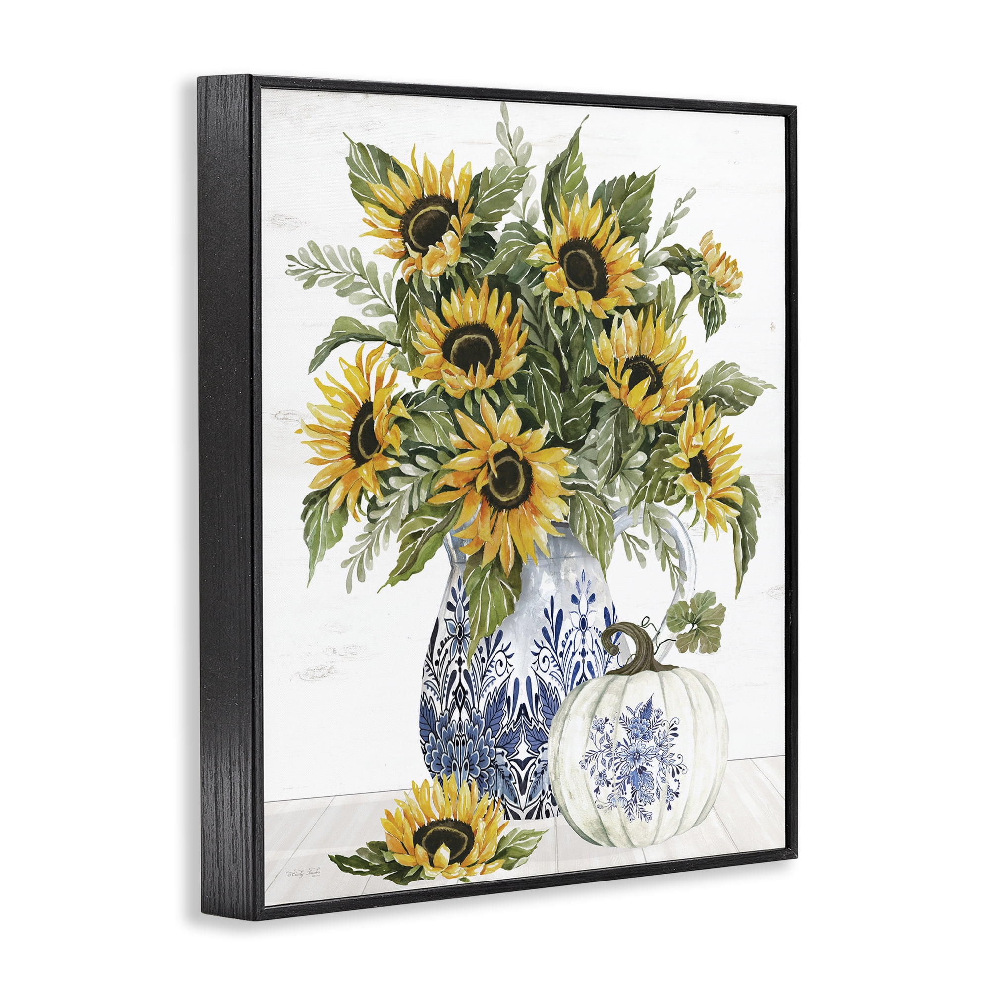 Stupell Industries Imperial Autumn Sunflowers Black Framed Giclee Art, design by Cindy Jacobs