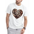 thumbnail image 1 of Camiseta para mujer con estampado de leopardo, corazón y guepardo, ideal como regalo de San Valentín, 1 of 8