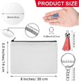 thumbnail image 2 of 10 juegos de bolsa de maquillaje de lona en blanco impresa por transferencia de calor, bolso con cremallera, bolsa de almacenamiento gruesa, bolsa de lona para bolígrafos JM, 2 of 5