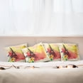 thumbnail image 3 of Ambesonne Paris Throw Pillow Cover 4 Pack, Romantic Floral Eiffel, 24", Multicolor, 3 of 6