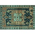 thumbnail image 1 of Ahgly Company Indoor Rectangle Persian Turquoise Blue Traditional Area Rugs, 2' x 3', 1 of 4
