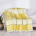 thumbnail image 6 of Horizontal Flannel Blanket Is Light Warm Soft Anti-Pilling Anti-Wrinkle Anti-Allergy And No Hair Loss For Bed And Sofa Camping Travel Lightyellow Checked Hand-Drawn Sketch_4, 6 of 8