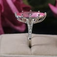 thumbnail image 4 of EOEMY Exaggerated Pink Aaa Cubic Zircon Women'S 925 Silver Wedding Ring Size 6-10, 4 of 5