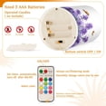 thumbnail image 4 of Electronic Candles Light Combination 3x5In, 3x4In Flameless Candles Plastic Festive Decoration Party Christmas Decoration Lavender Butterfly, 4 of 7