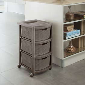 Rimax Casual White Four Drawer Rolling Cart Walmart Com