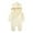 Beige 1, variant on Kaemgyyd Unisex Baby Boys Girls Winter Romper Infant Toddler Thickened Long Sleeve Zipper Hooded Jumpsuits Fall Outfit Clothes