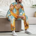 thumbnail image 7 of Hirioo Happy Goat In Meadow for Men's Pajama Sets 2 Piece Pjs Men's Long-Sleeved Pajama Set Button Down Sleepwear,S-XXL-X-Large, 7 of 7